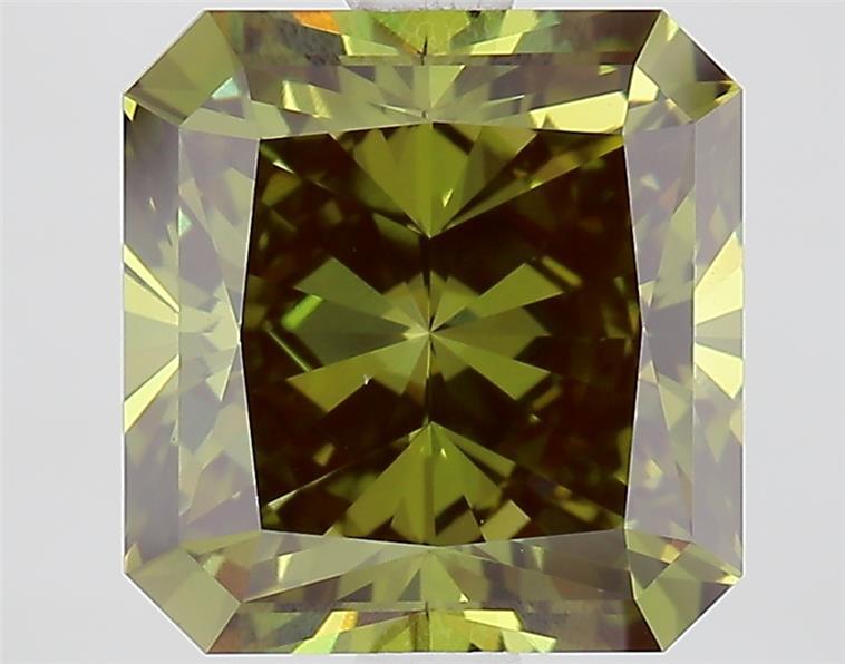 3.42 Ct. Fancy Deep  Green Radiant Lab Grown Diamond