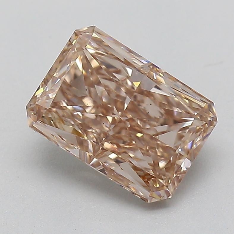 1.55 Ct. Very Light  Brown Radiant Lab Grown Diamond