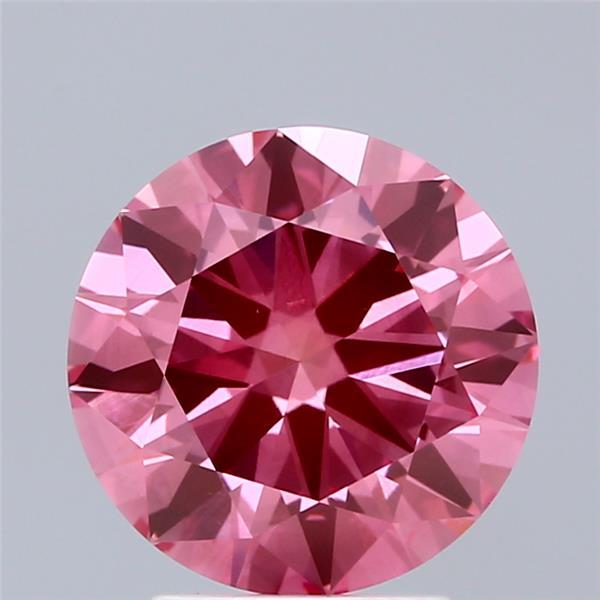 3.00 Ct. Fancy Vivid Pink Round Lab Grown Diamond