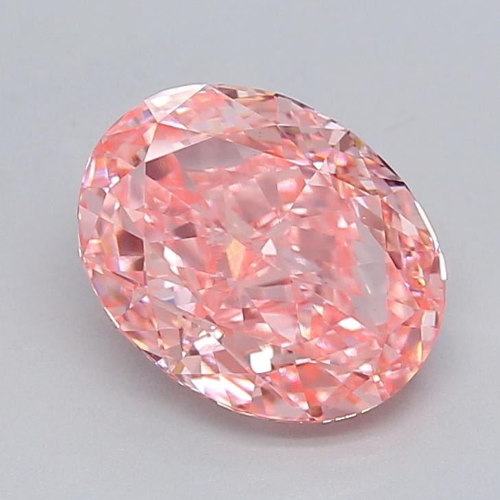 2.14 Ct. Fancy Vivid  Pink Oval Lab Grown Diamond