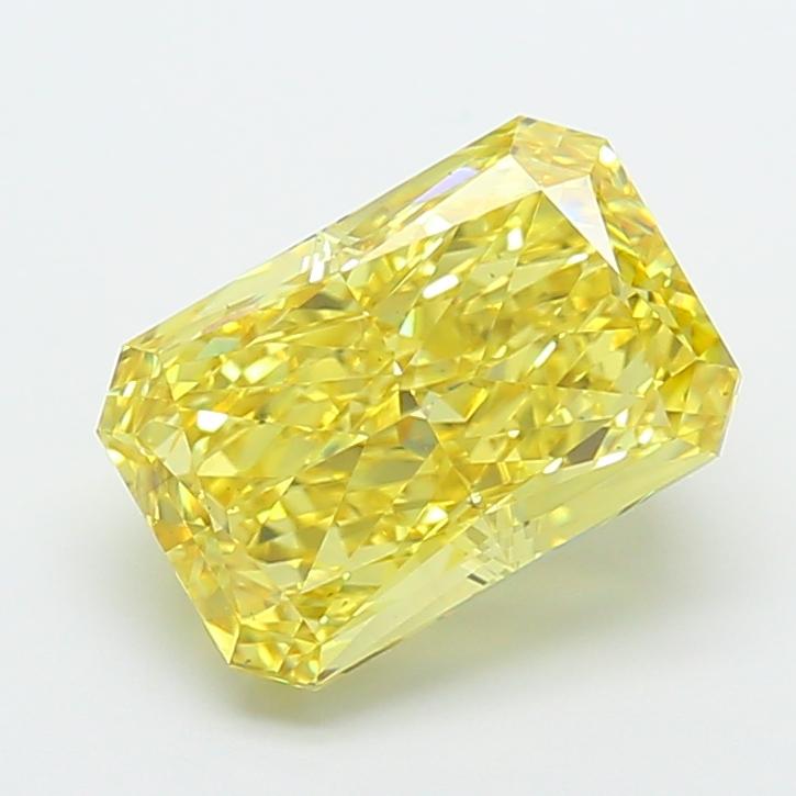 5.06 Ct. Fancy Vivid Yellow Radiant Lab Grown Diamond