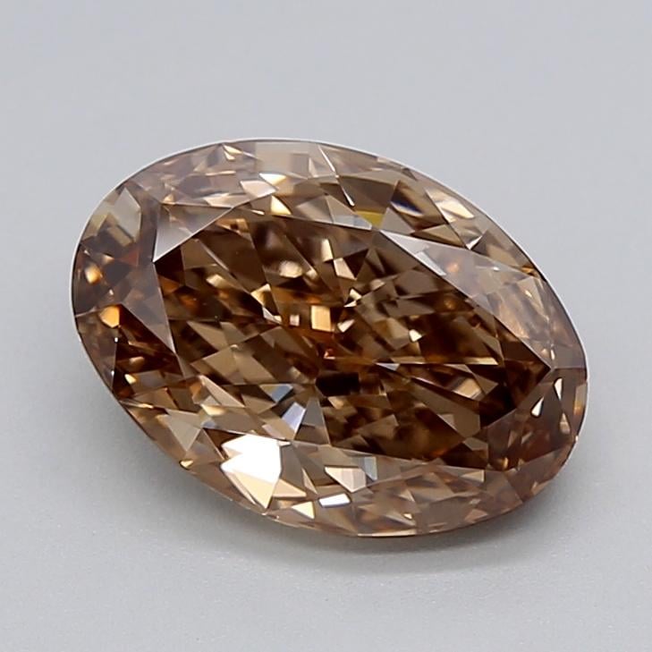 2.14 Ct. Light  Brown Oval Lab Grown Diamond