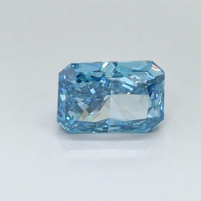 0.37 Ct. Fancy Vivid Malibu Blue Radiant Lab Grown Diamond