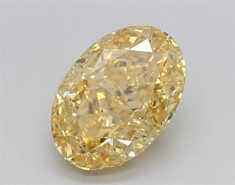 1.69 Ct. Fancy Vivid Yellow Oval Lab Grown Diamond