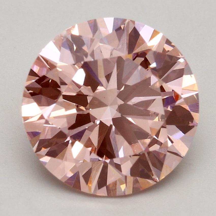 2.54 Ct. Fancy Intense Pink Round Lab Grown Diamond
