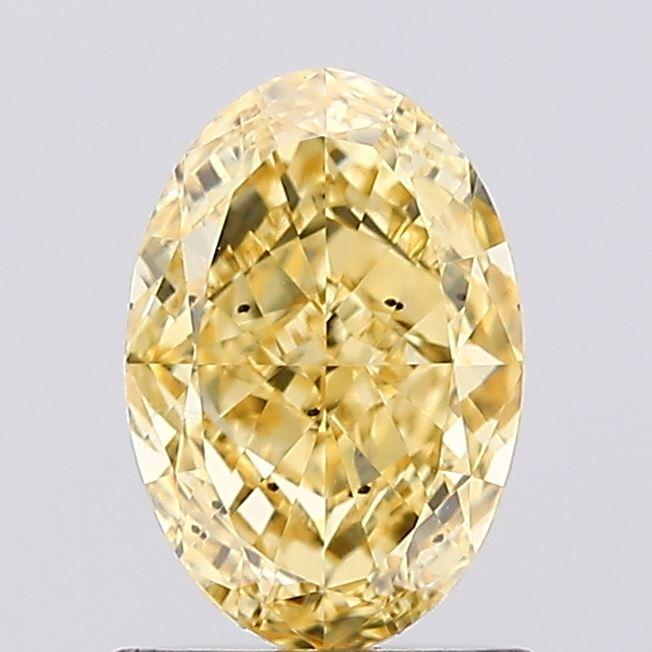 1.05 Ct. Fancy Intense Yellow Oval Lab Grown Diamond