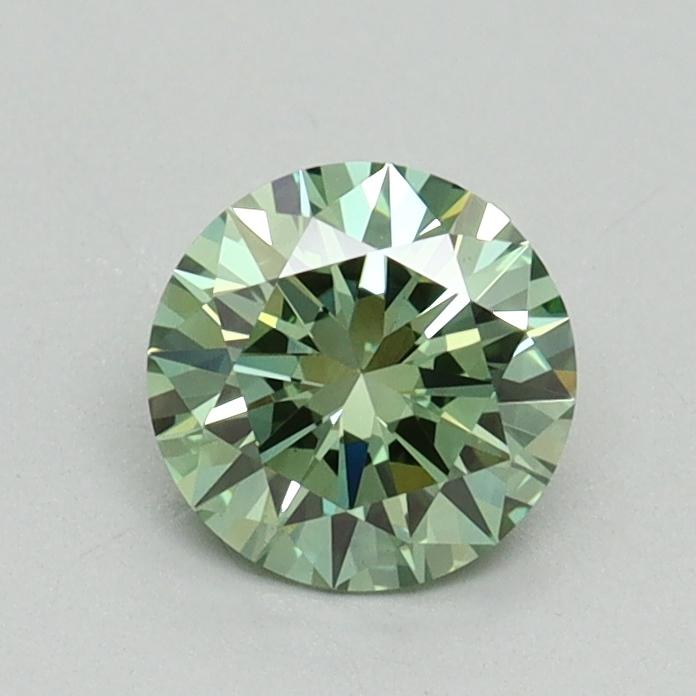 0.70 Ct. Fancy Vivid Green Round Lab Grown Diamond