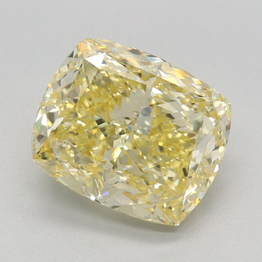 2.70 Ct. Fancy Intense Yellow Cushion Lab Grown Diamond