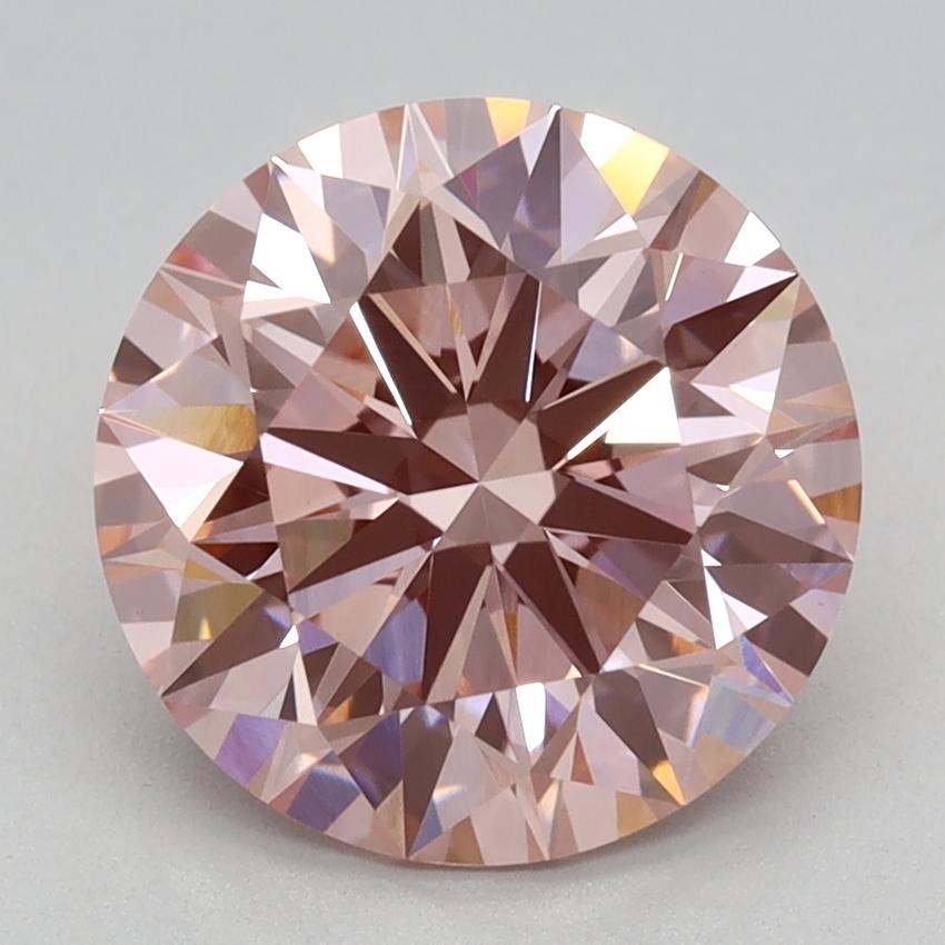 2.11 Ct. Fancy Vivid Pink Round Lab Grown Diamond