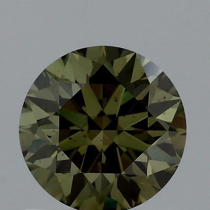 1.04 Ct. Fancy Vivid Green Round Lab Grown Diamond