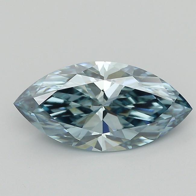 3.06 Ct. Fancy Vivid  Blue Marquise Lab Grown Diamond