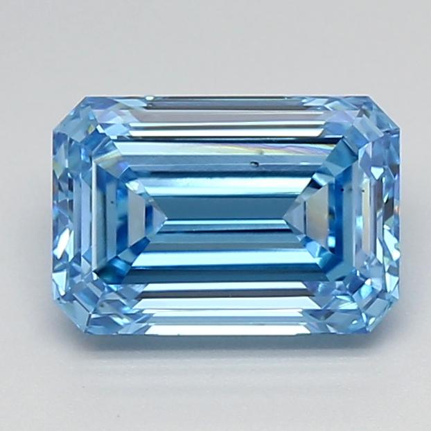 1.91 Ct. Fancy Vivid Blue Emerald Lab Grown Diamond