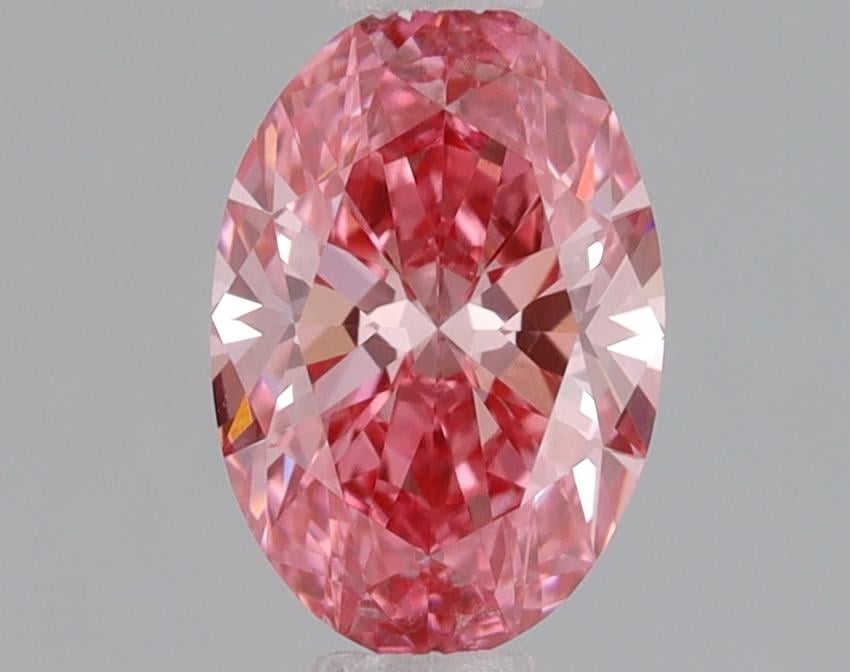 0.60 Ct. Fancy Vivid Pink Oval Lab Grown Diamond