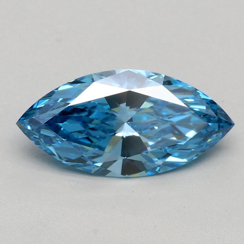 0.80 Ct. Fancy Vivid Blue Marquise Lab Grown Diamond