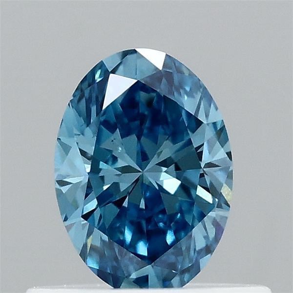 0.45 Ct. Fancy Vivid Blue Oval Lab Grown Diamond