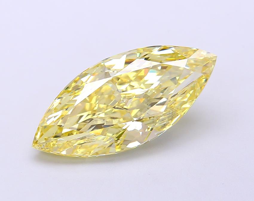 5.51 Ct. Fancy Intense Yellow Marquise Lab Grown Diamond