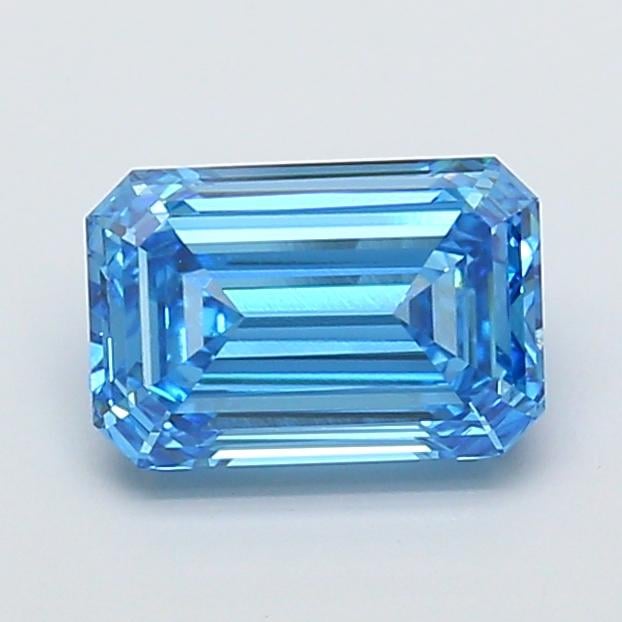 2.20 Ct. Fancy Vivid  Blue Emerald Lab Grown Diamond