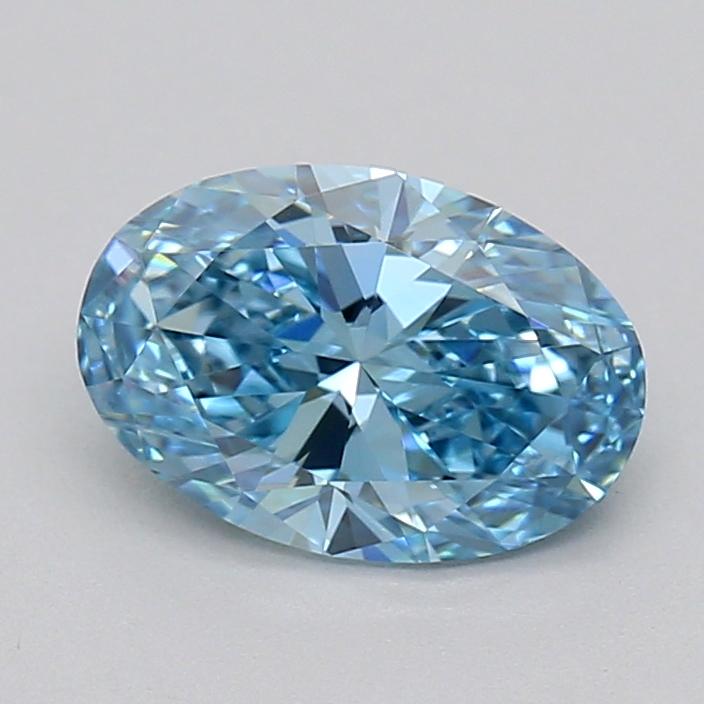 0.74 Ct. Fancy Vivid  Blue Oval Lab Grown Diamond