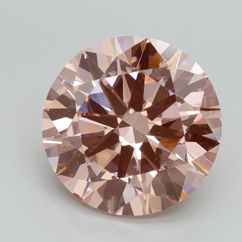 3.01 Ct. Fancy Intense Pink Round Lab Grown Diamond