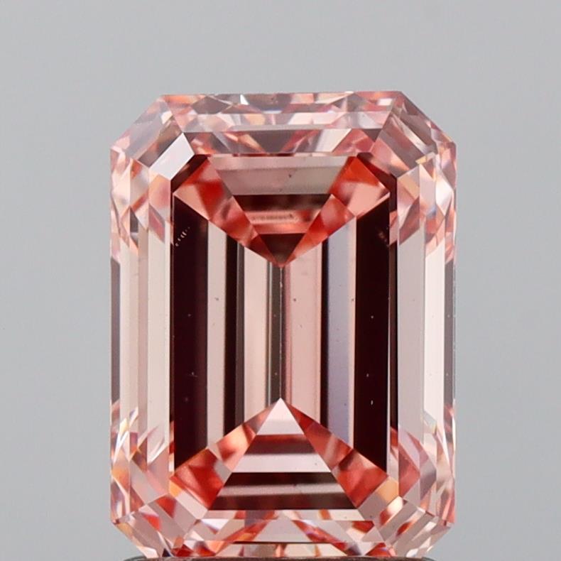 1.66 Ct. Fancy Intense Brownish Pink Emerald Lab Grown Diamond