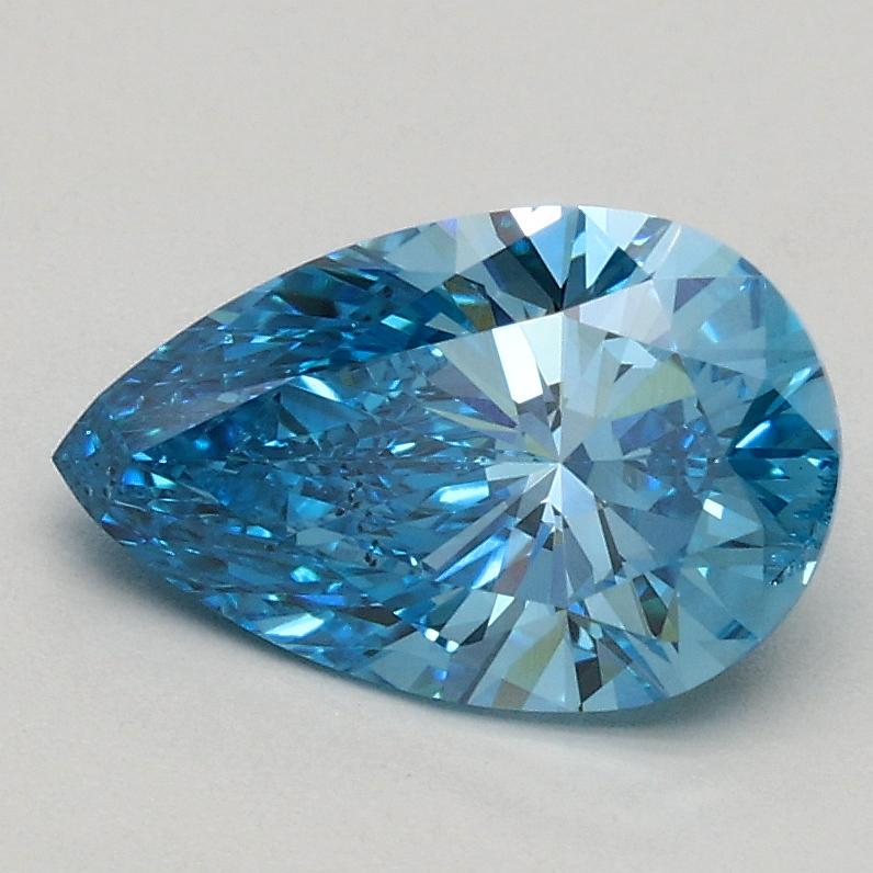 1.02 Ct. Fancy Vivid Blue Pear Lab Grown Diamond