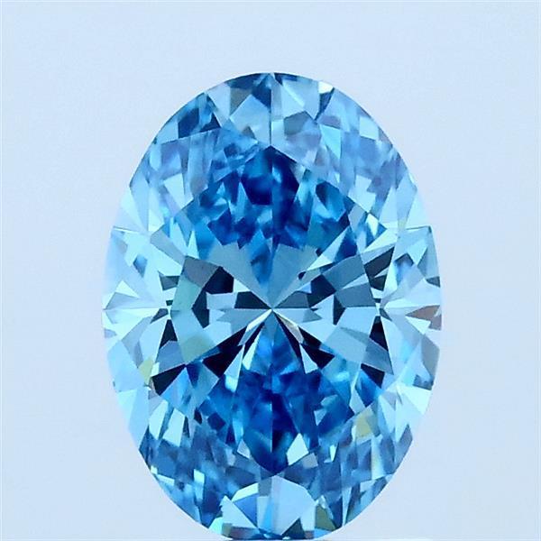 1.08 Ct. Fancy Vivid Blue Oval Lab Grown Diamond