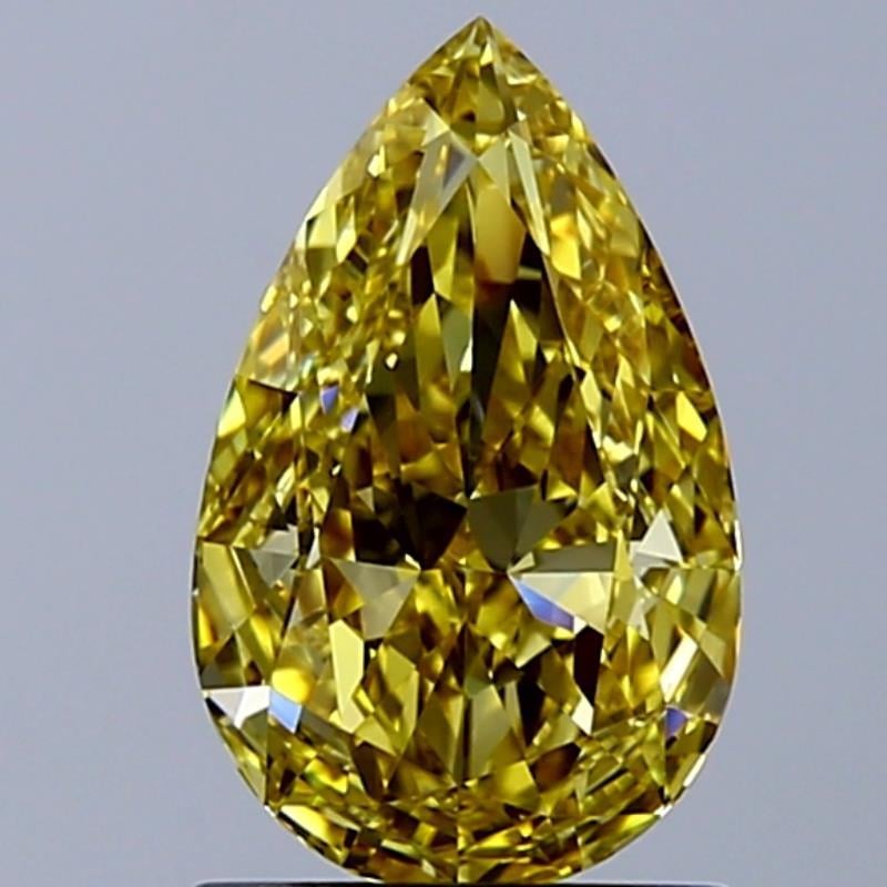 1.29 Ct. Intense Yellow Pear Diamond