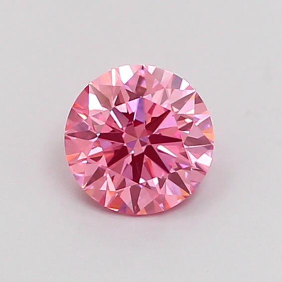 0.52 Ct. Fancy Vivid Pink Round Lab Grown Diamond