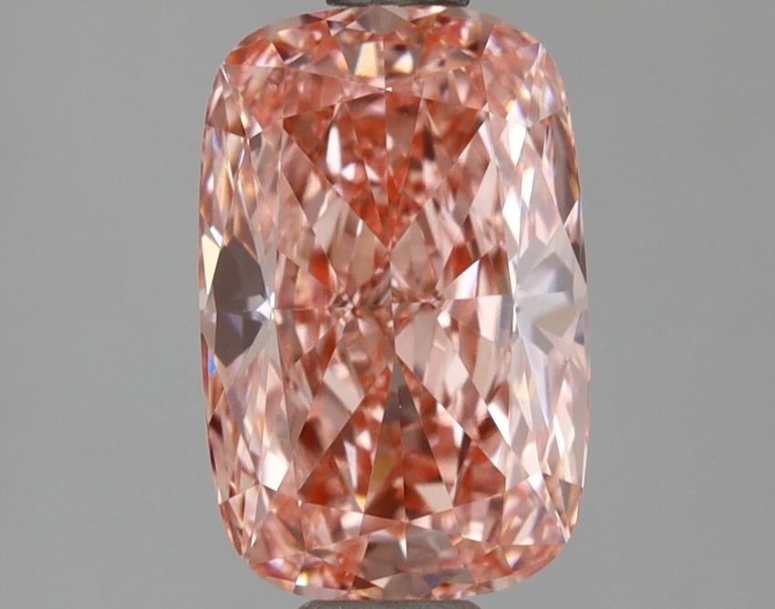 1.54 Ct. Fancy Vivid Pink Cushion Lab Grown Diamond