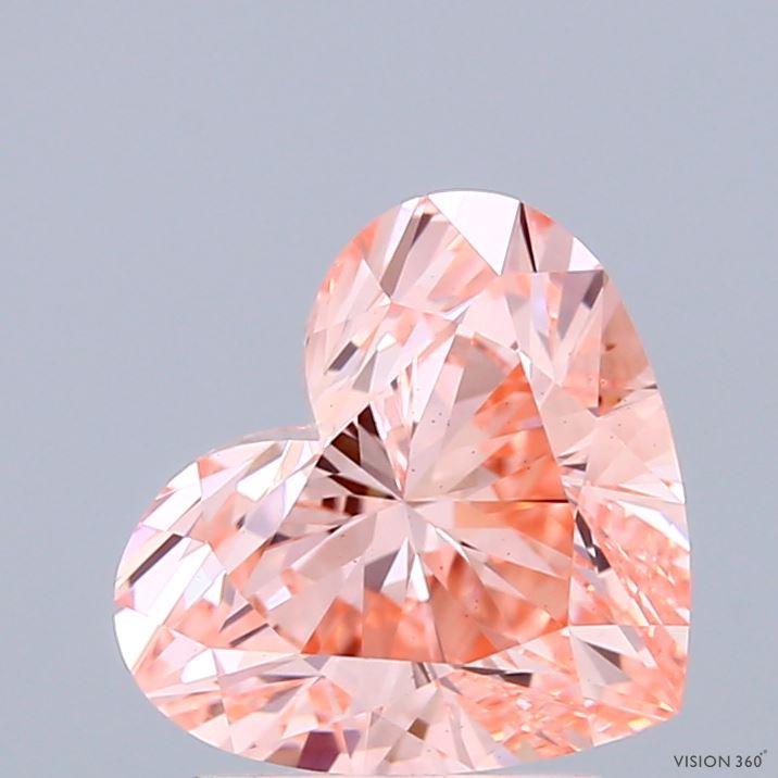2.17 Ct. Fancy Vivid Pink Heart Lab Grown Diamond