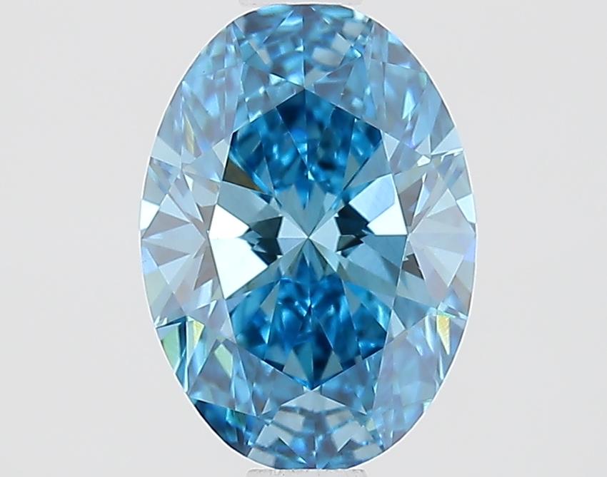 1.13 Ct. Fancy Vivid Blue Oval Lab Grown Diamond