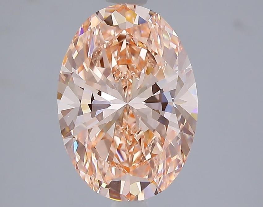 3.03 Ct. Fancy Intense Pink Oval Lab Grown Diamond