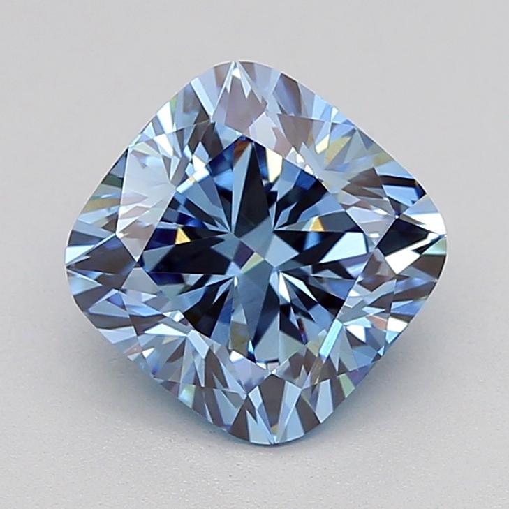 2.11 Ct. Fancy Vivid  Blue Cushion Lab Grown Diamond
