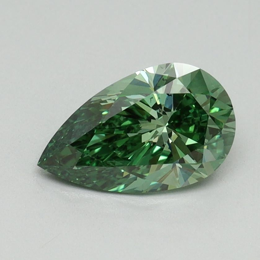 1.01 Ct. Fancy Vivid Pacific Green Pear Lab Grown Diamond
