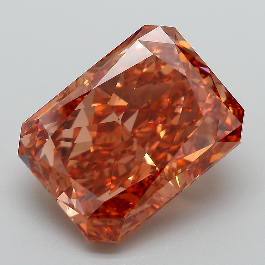 11.63 Ct. Fancy Vivid  Orange Radiant Lab Grown Diamond