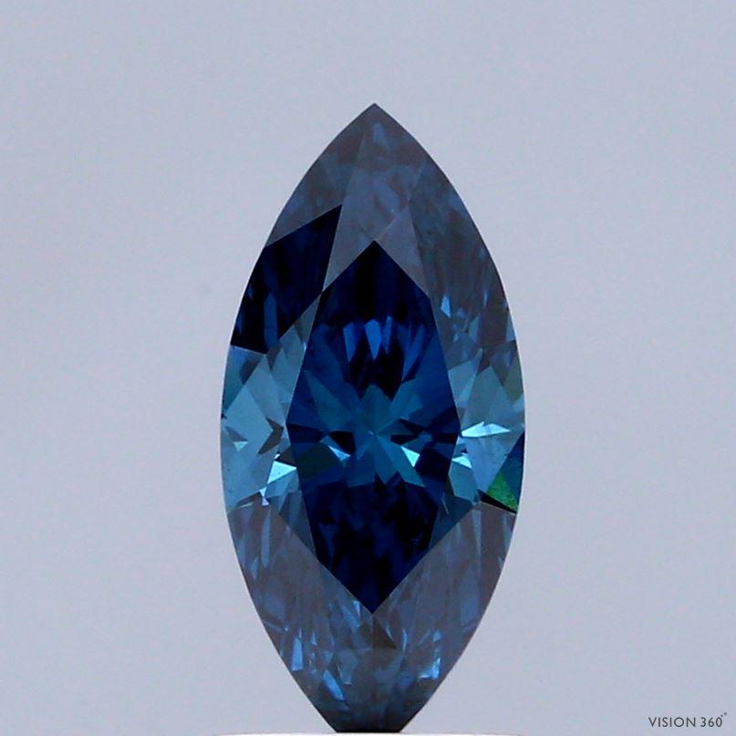 1.02 Ct. Fancy Vivid Blue Marquise Lab Grown Diamond