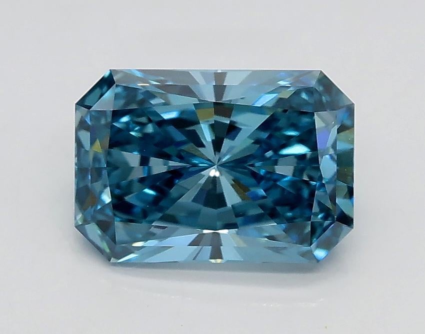 1.22 Ct. Fancy Vivid Blue Radiant Lab Grown Diamond