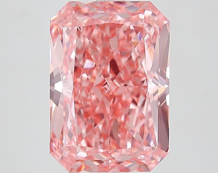 5.91 Ct. Fancy Vivid Pink Radiant Lab Grown Diamond