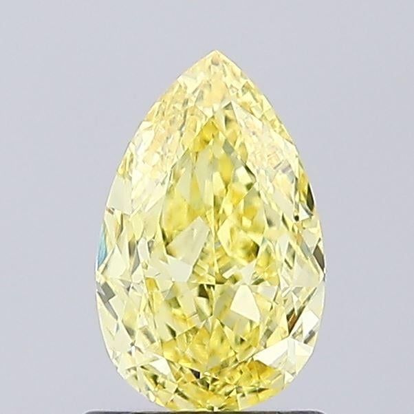 1.04 Ct. Fancy Vivid Yellow Pear Lab Grown Diamond