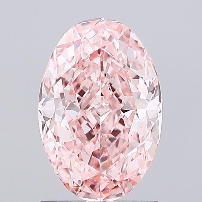 1.57 Ct. Fancy Vivid Pink Oval Lab Grown Diamond