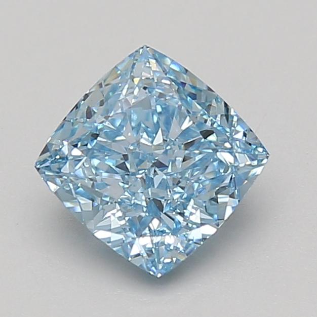 1.57 Ct. Fancy Vivid Blue Cushion Lab Grown Diamond