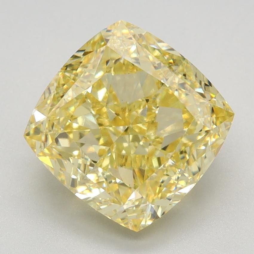 3.20 Ct. Fancy Intense Yellow Cushion Lab Grown Diamond