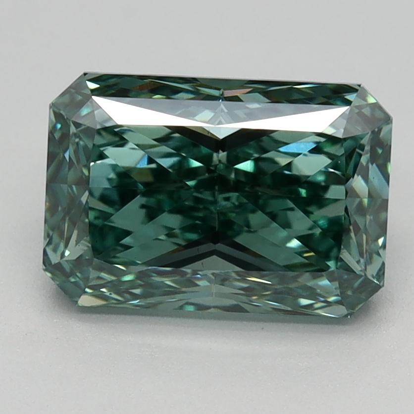 1.88 Ct. Fancy Vivid Green Radiant Lab Grown Diamond