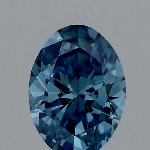 0.32 Ct. Fancy Vivid Blue Oval Lab Grown Diamond