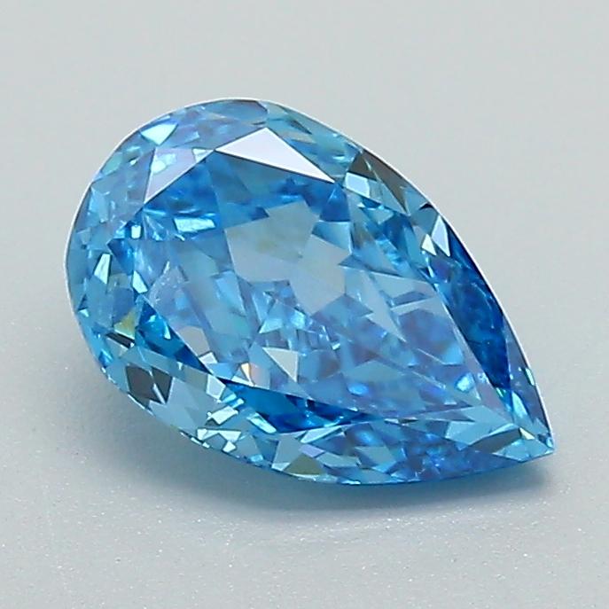1.06 Ct. Fancy Vivid Blue Pear Lab Grown Diamond