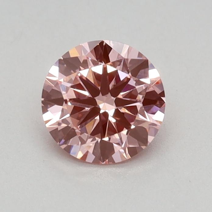 0.41 Ct. Fancy Vivid Pink Round Lab Grown Diamond