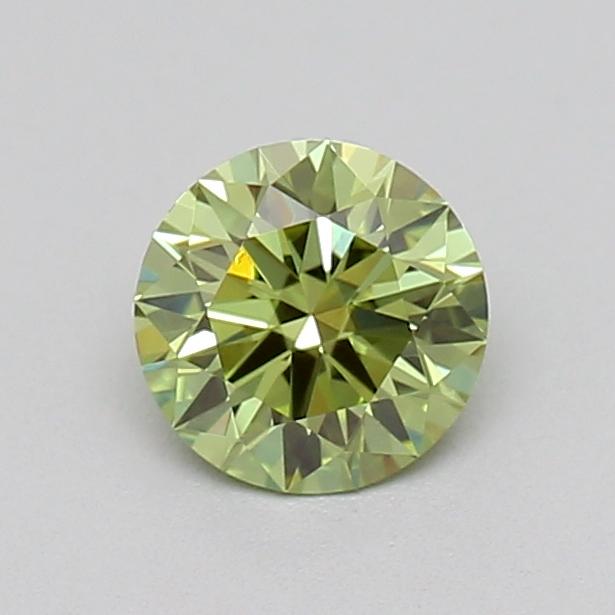 0.27 Ct. Fancy Vivid  Green Round Lab Grown Diamond