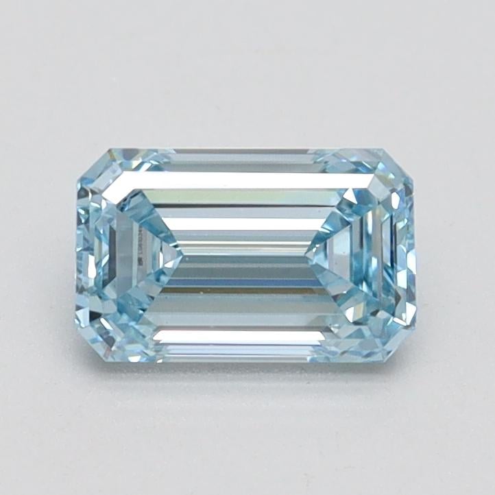 0.84 Ct. Fancy Intense Blue Emerald Lab Grown Diamond