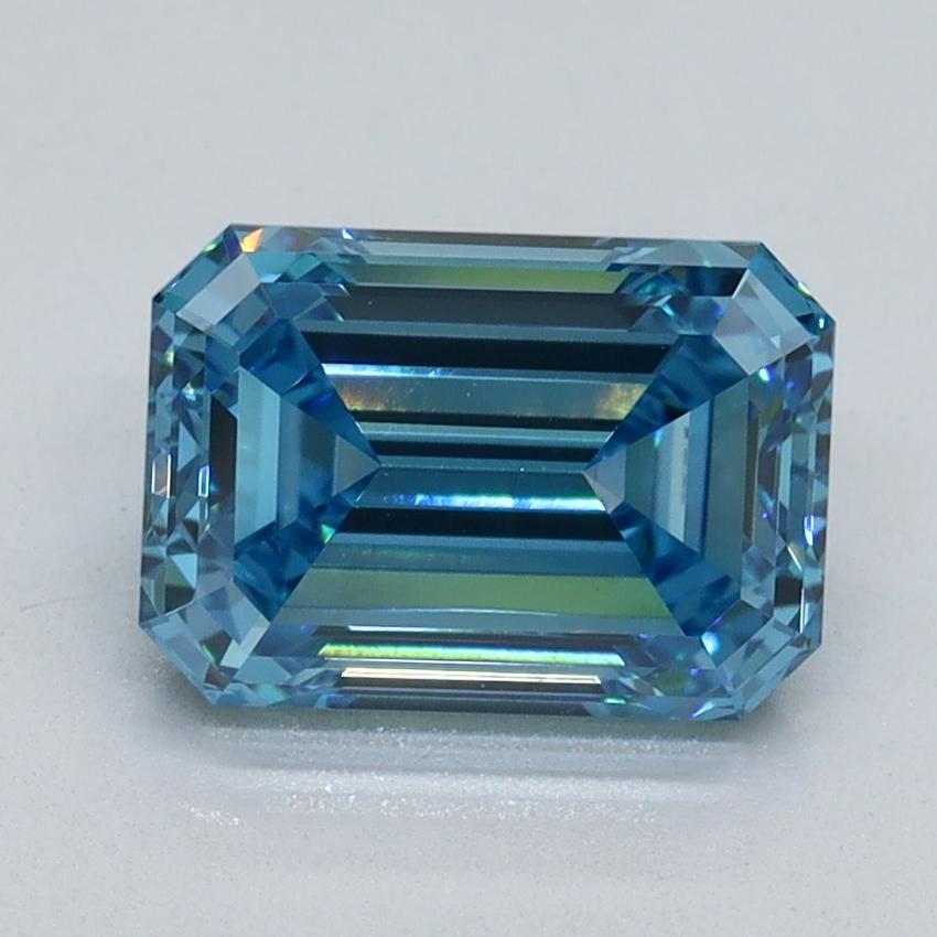 2.06 Ct. Fancy Vivid Blue Emerald Lab Grown Diamond