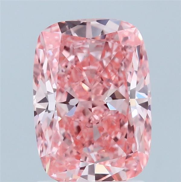 2.04 Ct. Fancy Vivid Pink Cushion Lab Grown Diamond